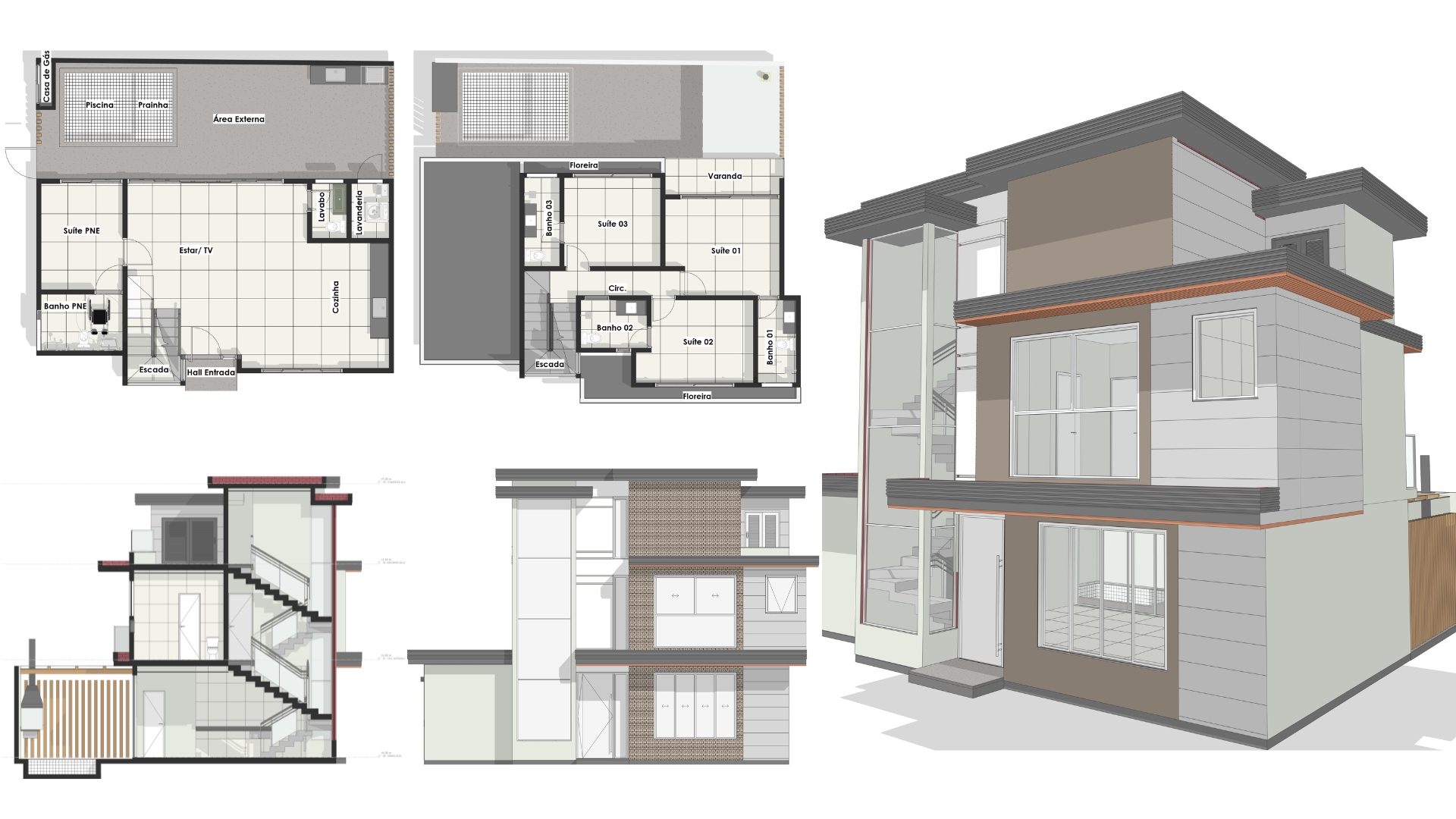 Projeto desenvolvido com o Template Revit Sem Sufoco 2